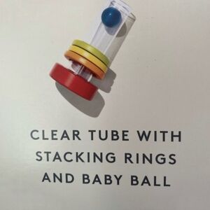 Lovevery Clear Tube With Stacking Rings And Baby Ball